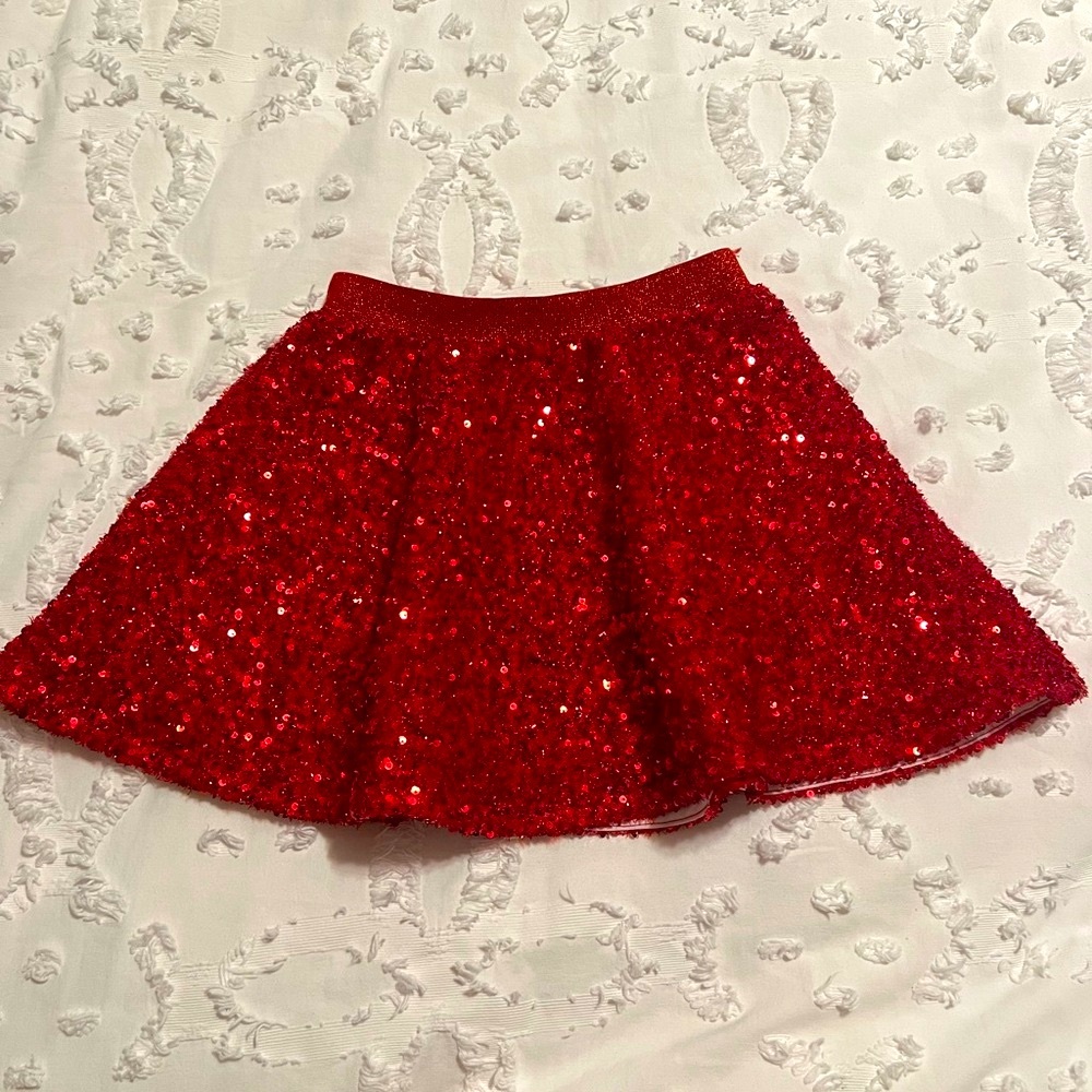 Mila & Rose - Boutique Red Sequin Skirt